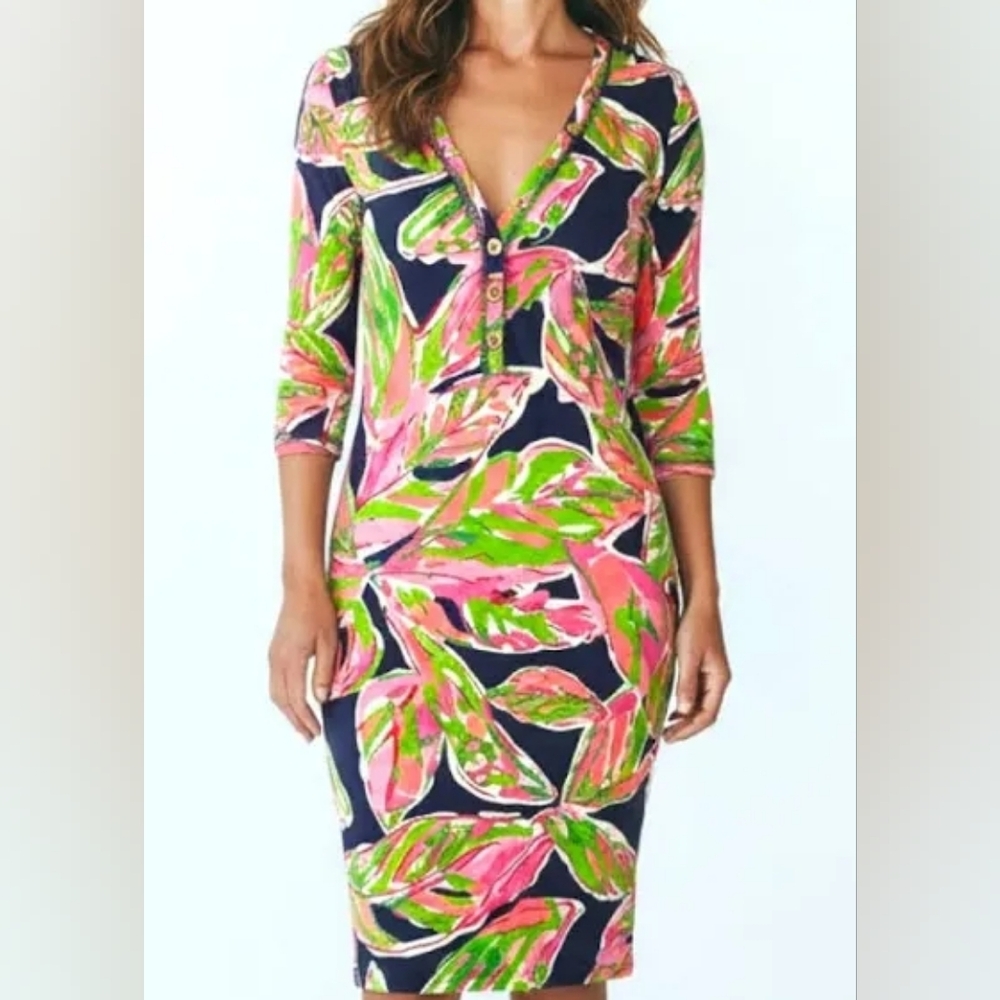 Lilly Pulitzer Palmetto Dress - In the Vias Bright Navy Print